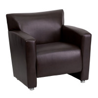 Flash Furniture HERCULES Majesty Series Brown Leather Chair 222-1-BN-GG